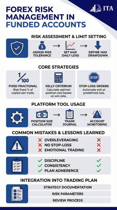 Infográfico - Forex risk management funded account guide 2026