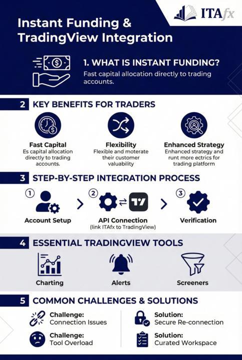 Infográfico - Instant funding prop firm TradingView integration guide 2026 Infográfico - Instant funding prop firm TradingView integration guide 2026