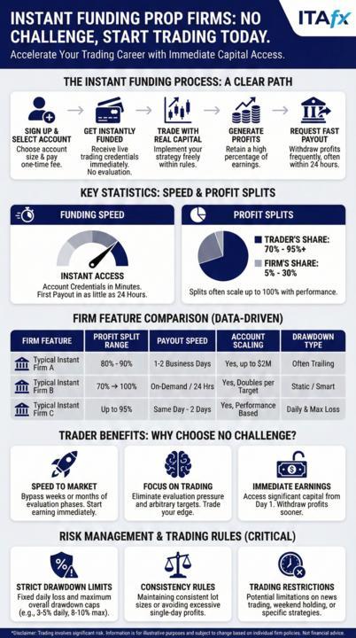 Infográfico - No Challenge Prop Firm Instant Funding Guide 2026 Infográfico - No Challenge Prop Firm Instant Funding Guide 2026