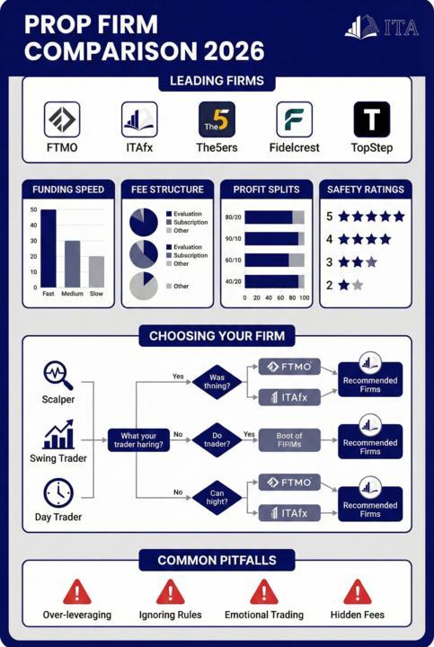 Infográfico - Prop firm comparison 2026: best funded trader platforms ranked